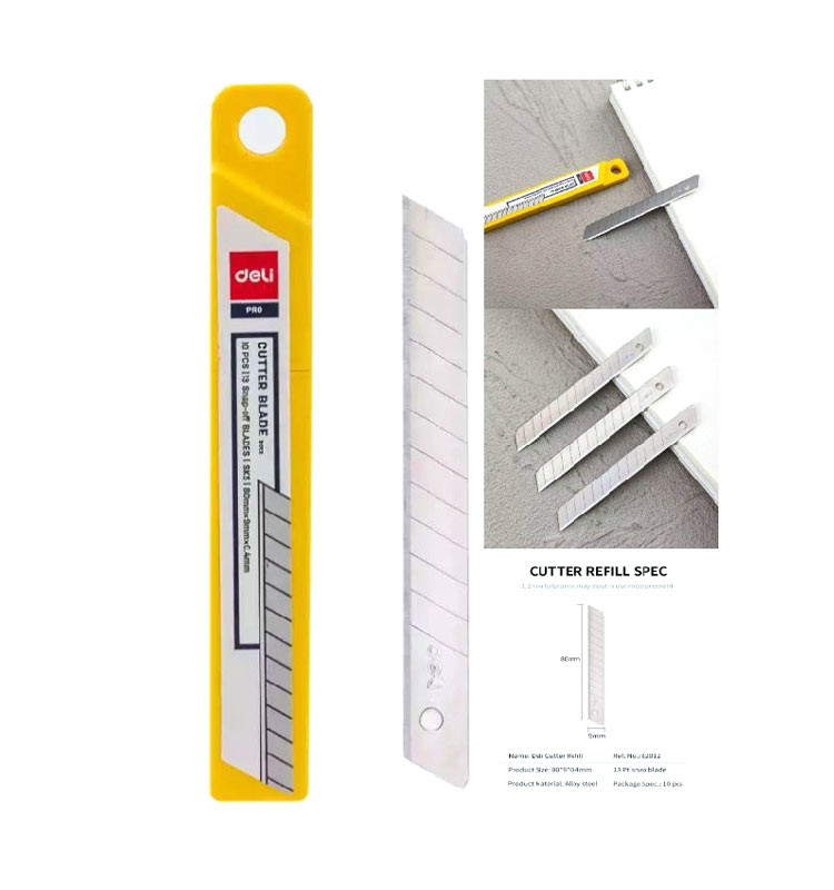 Deli Anti Cutter Blade, Small, 0.4mm, Pack of 10